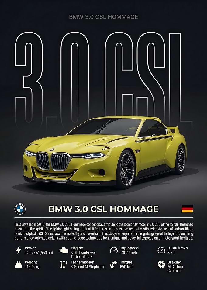 BMW 3.0 CSL Hommage Concept Car
