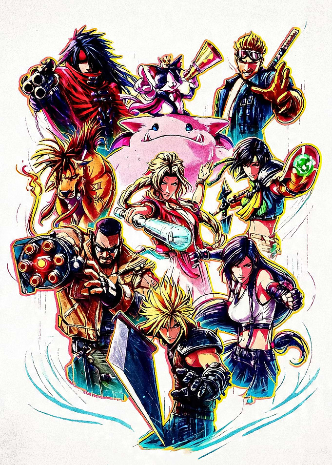 Final Fantasy VII Characters Art