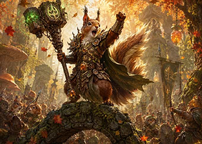 Squirrel Warrior Army