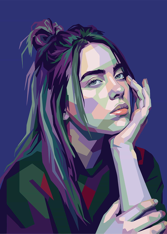 Billie Eilish Pop Art Portrait