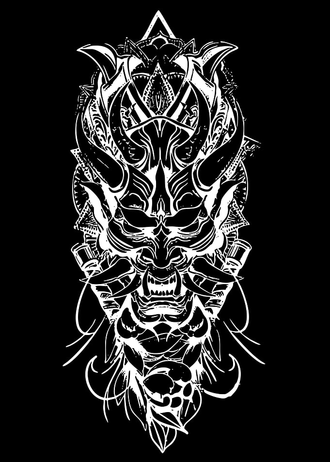 Oni Mask with Intricate Designs