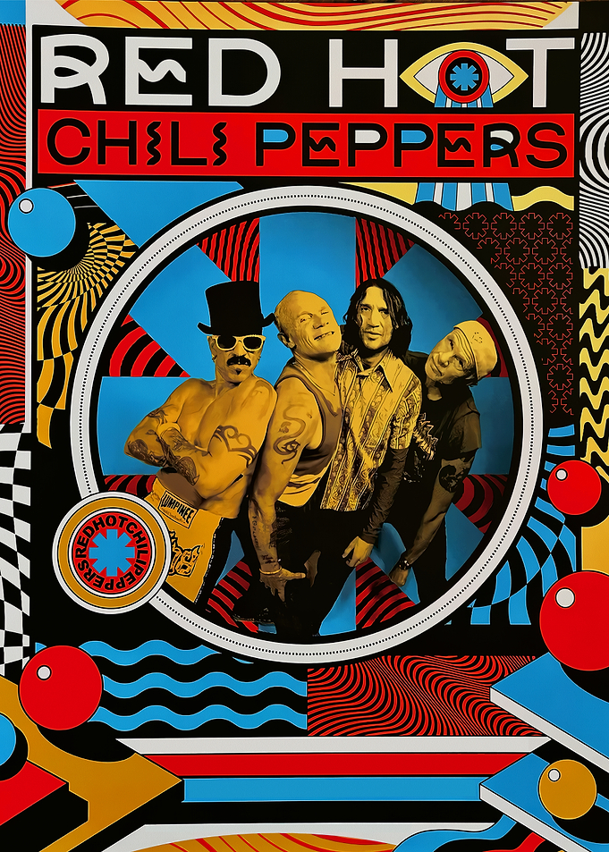 Red Hot Chili Peppers psychedelic poster
