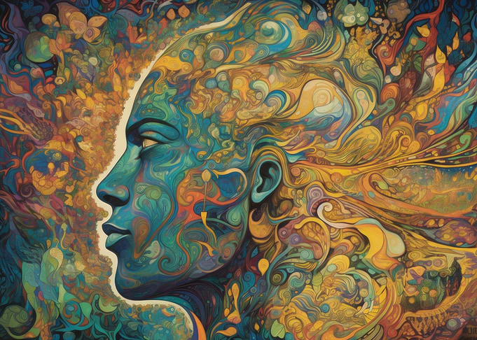 Psychedelic Portrait of a Woman