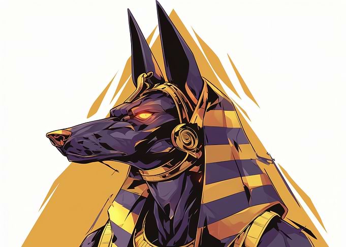 Anubis Egyptian God Portrait