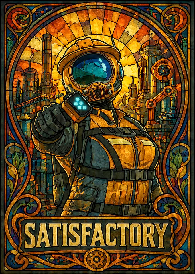 Satisfactory Stained Glass Poster