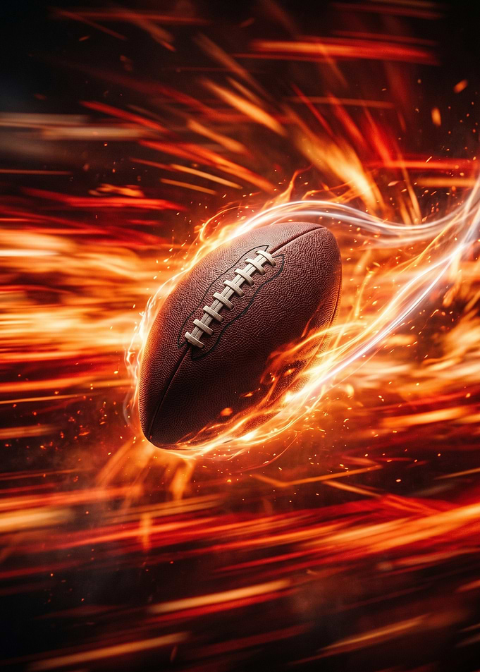 Football on fire