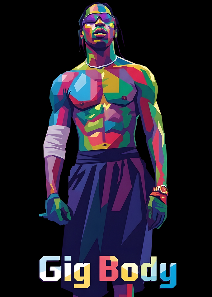 Travis Scott Gig Body Pop Art