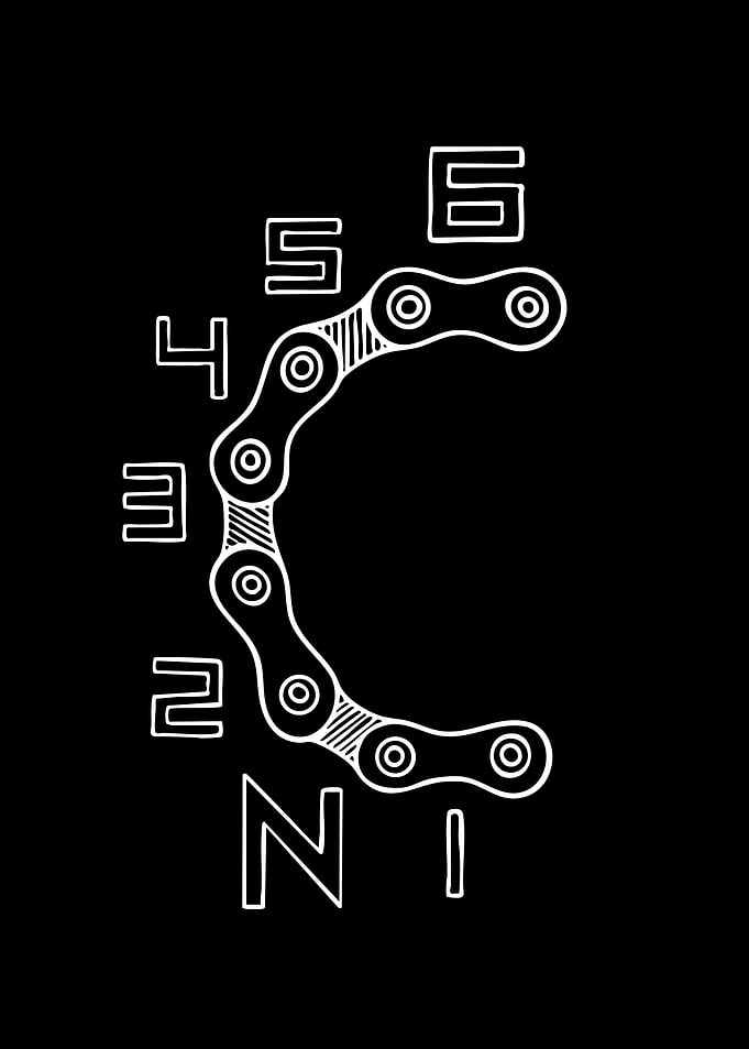 Bicycle Chain Gear Shift Art