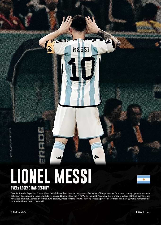 Lionel Messi : Celebrating Poster