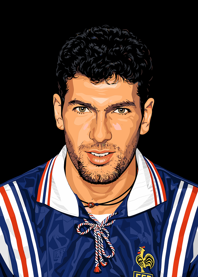 Zinedine Zidane French Footballer Portrait
