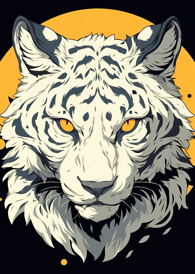 White Tiger Portrait