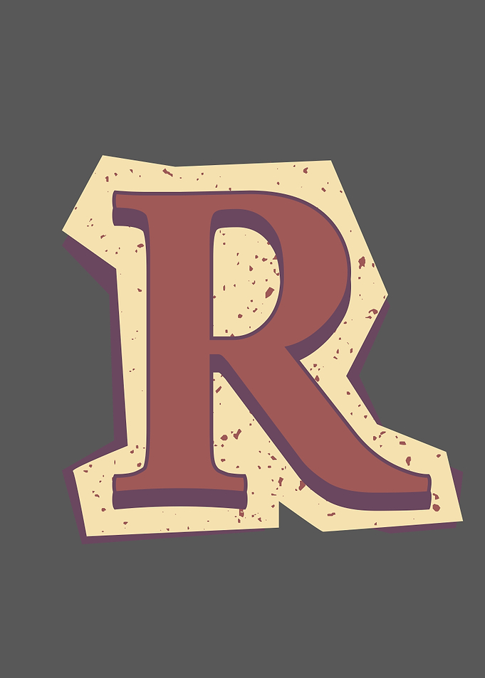 Retro Letter R Graphic