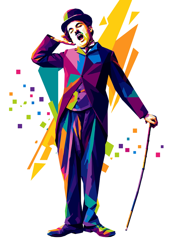 Charlie Chaplin Pop Art Portrait