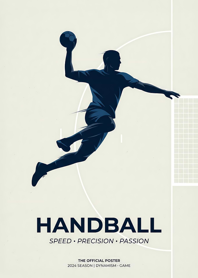 Handball Player Poster