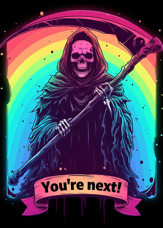 Grim Reaper with Rainbow Scythe