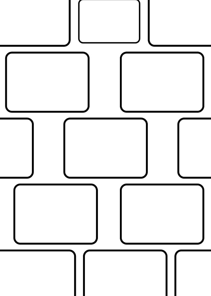 Brick Pattern with Rounded Rectangles