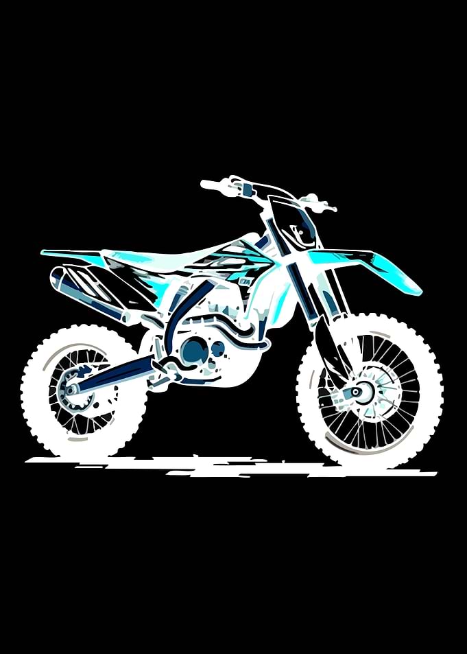 Stylized Dirt Bike Illustration