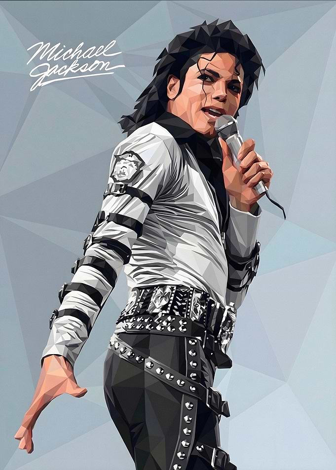 Michael Jackson Low Poly Art