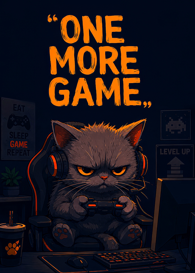 Grumpy Gamer Cat