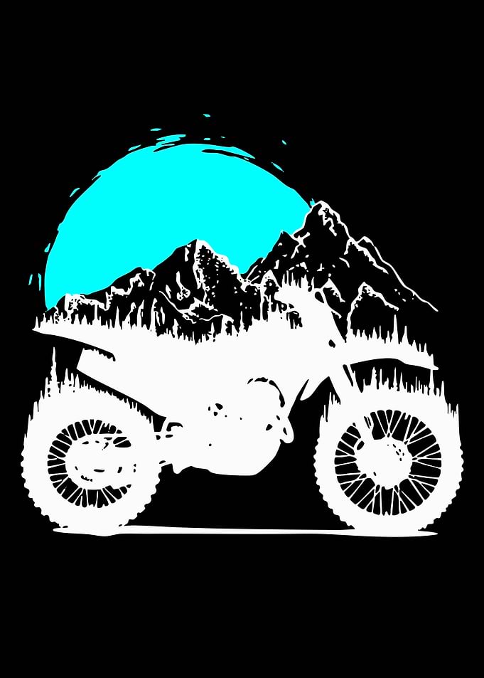 Dirt Bike Mountain Sunset