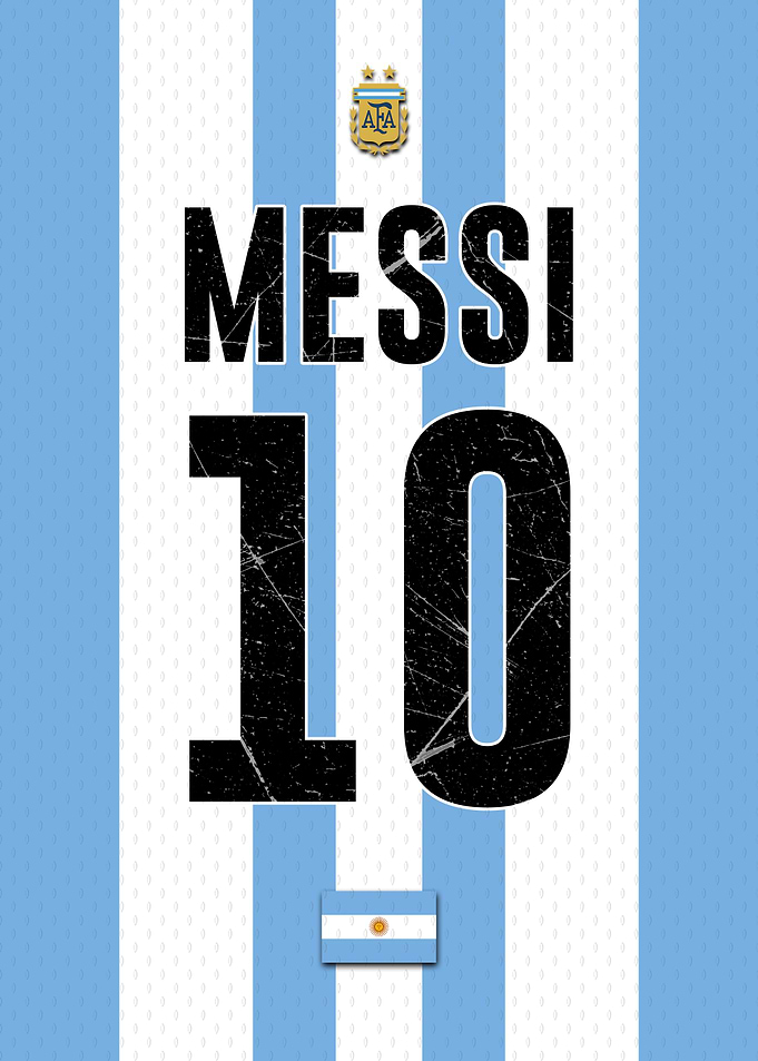 Lionel Messi Graphic Argentina Jersey