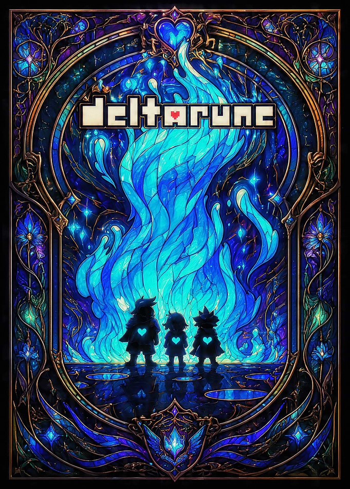 Deltarune Stained Glass Art