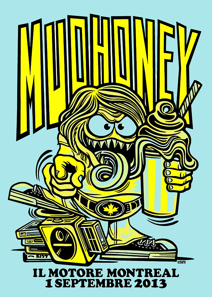 Mudhoney Montreal Concert Poster