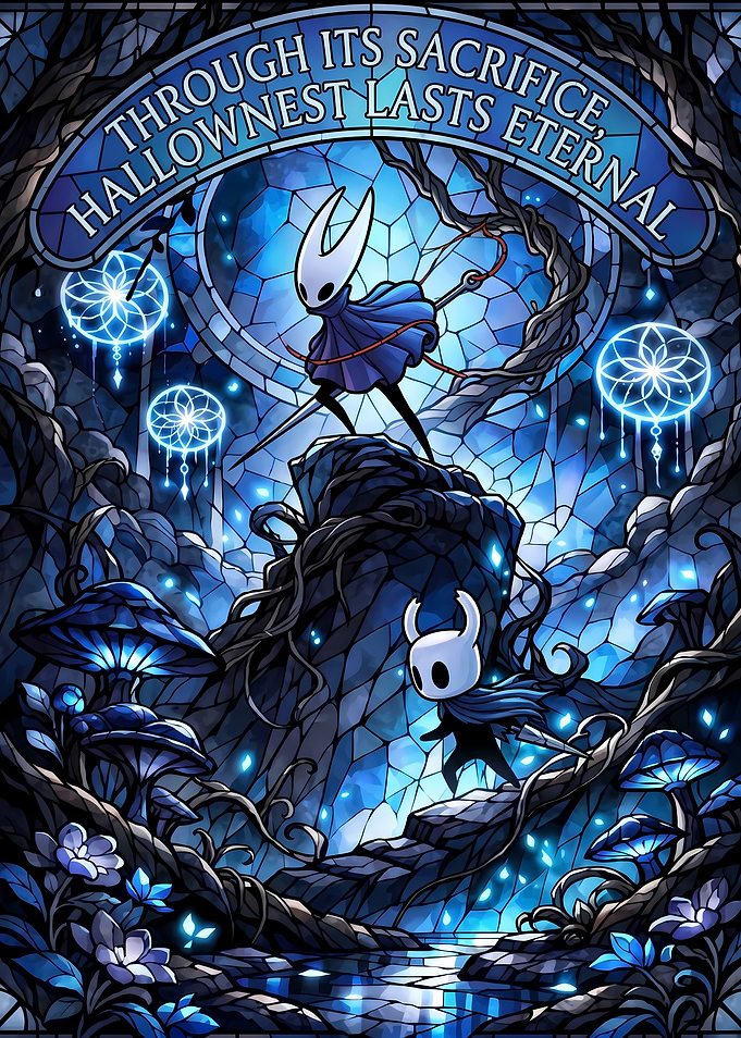 Hollow Knight Stained Glass Art
