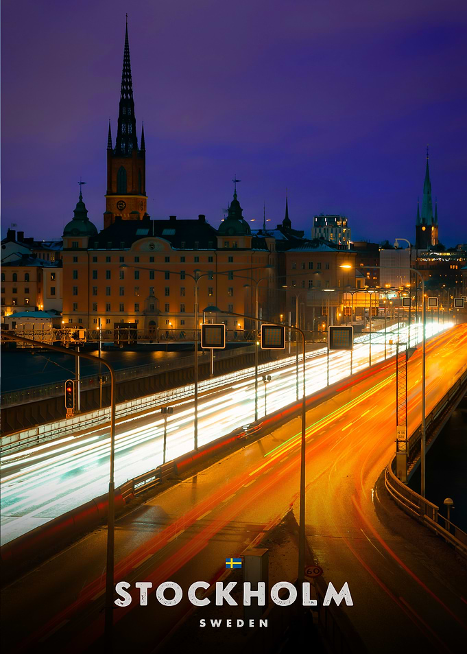 Stockholm Cityscape at Night