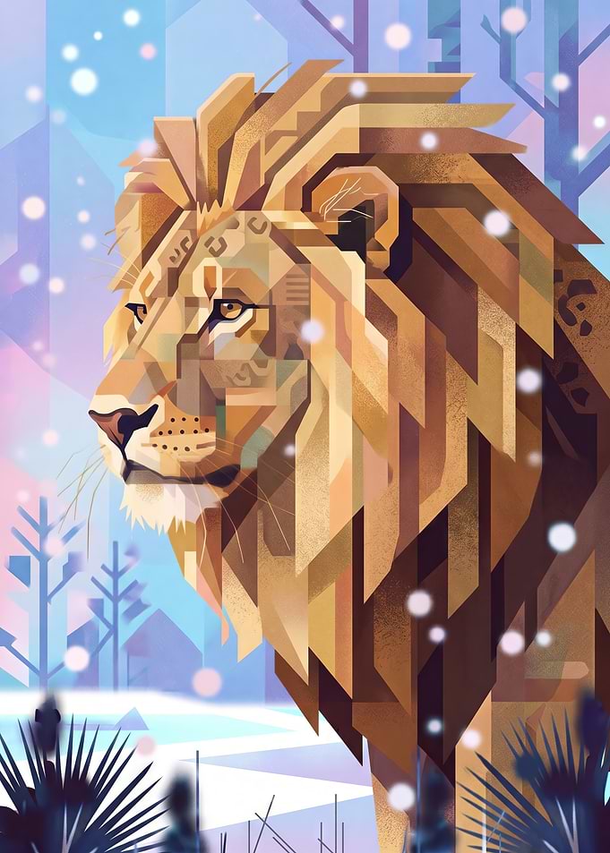 Frost King Lion Vector