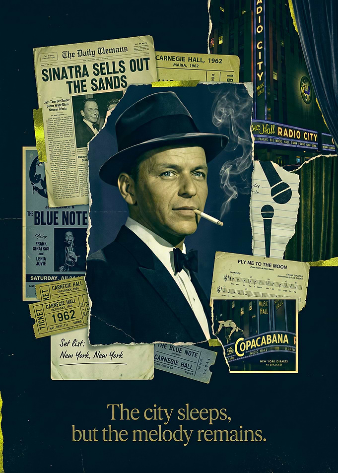 Frank Sinatra Vintage Collage
