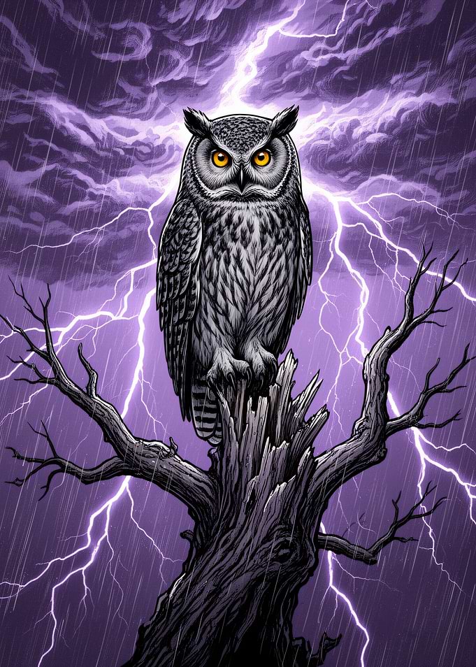 Owl in a Storm