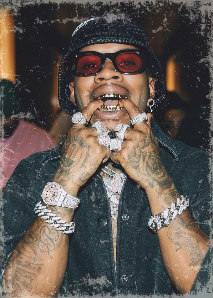 Man with gold teeth and jewelry
