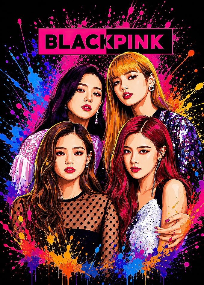 Blackpink K-Pop Group Portrait
