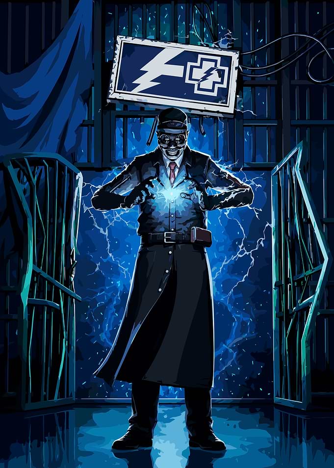 Mad scientist with electrical powers