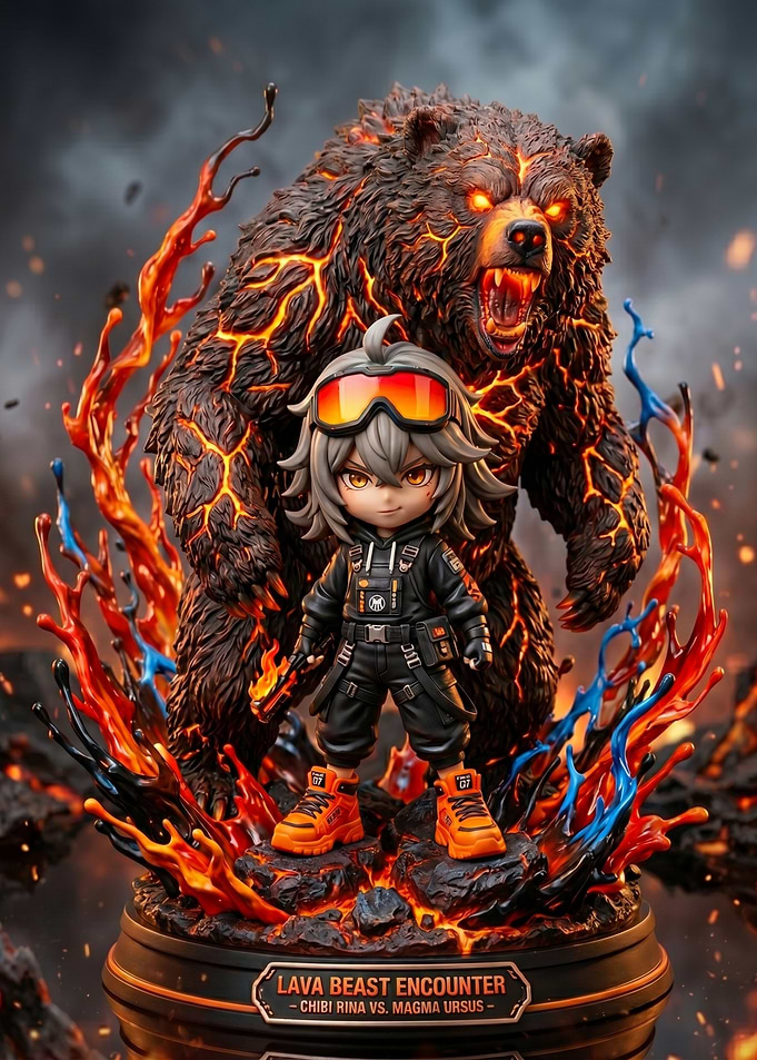 Chibi Rina vs. Magma Ursus