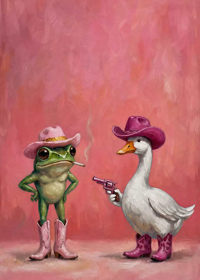 Cowboy Frog and Goose Showdown