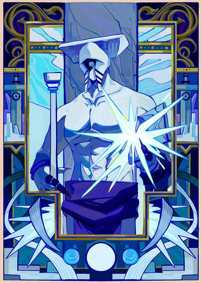 Mysterious Figure with Glowing Star