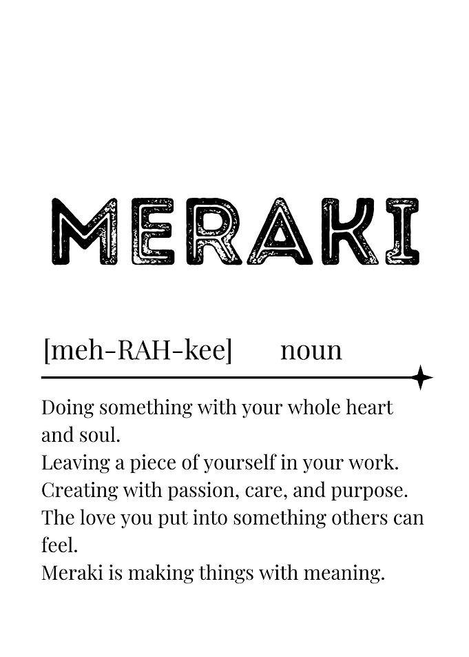 Meraki Definition Art