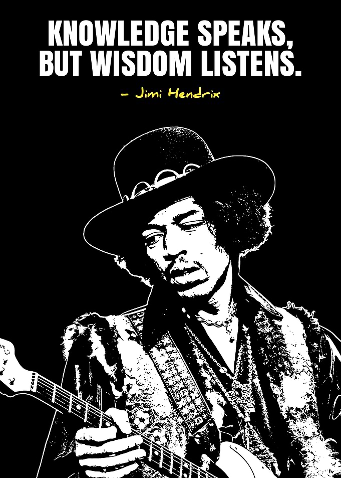 Jimi Hendrix Quote Poster