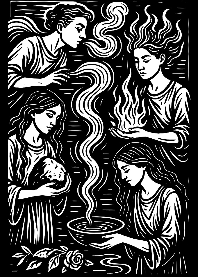 Four Women and Elements