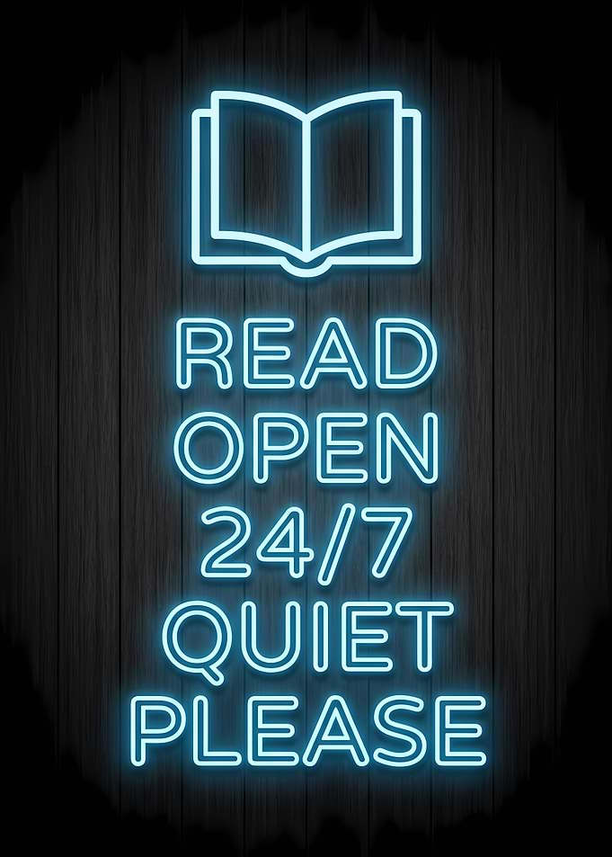 Neon Sign for a Reading Room