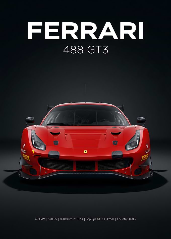 Ferrari 488 GT3 Race Car