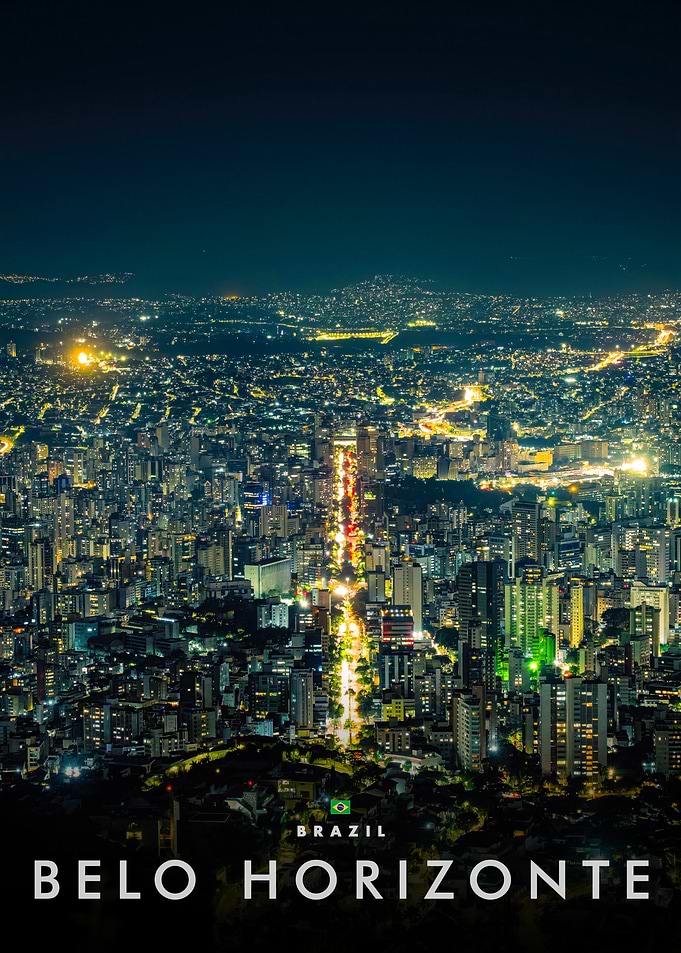 Belo Horizonte Cityscape at Night