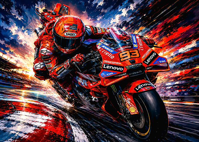MotoGP Racer in Action