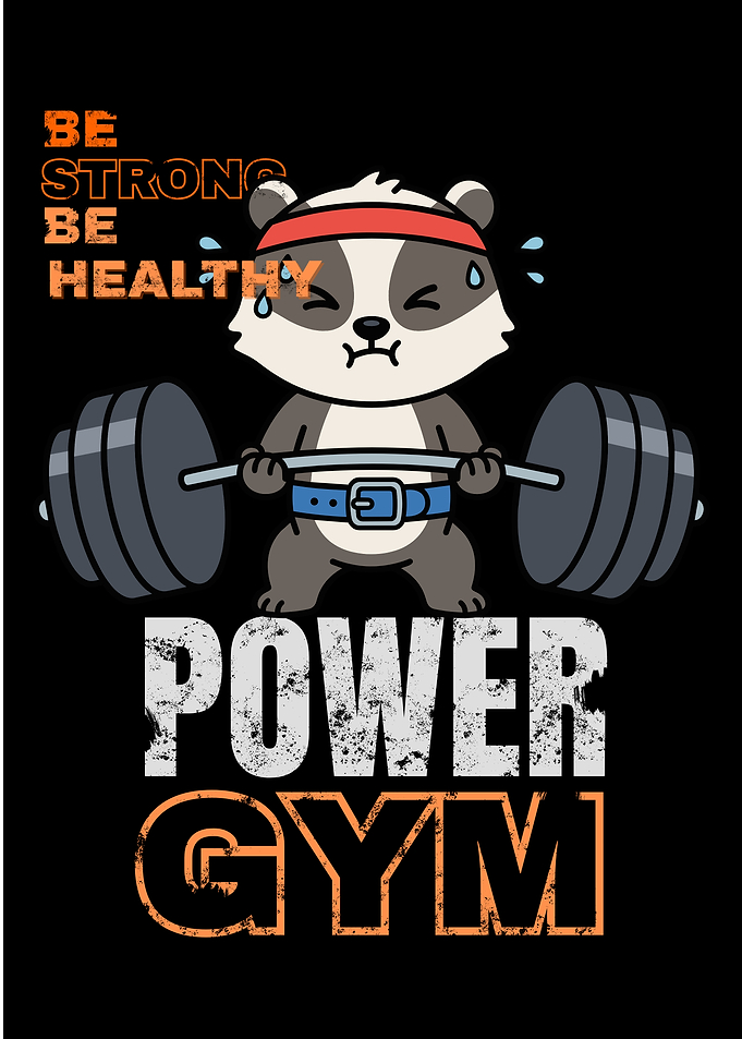 Cute Badger Lifting Weights