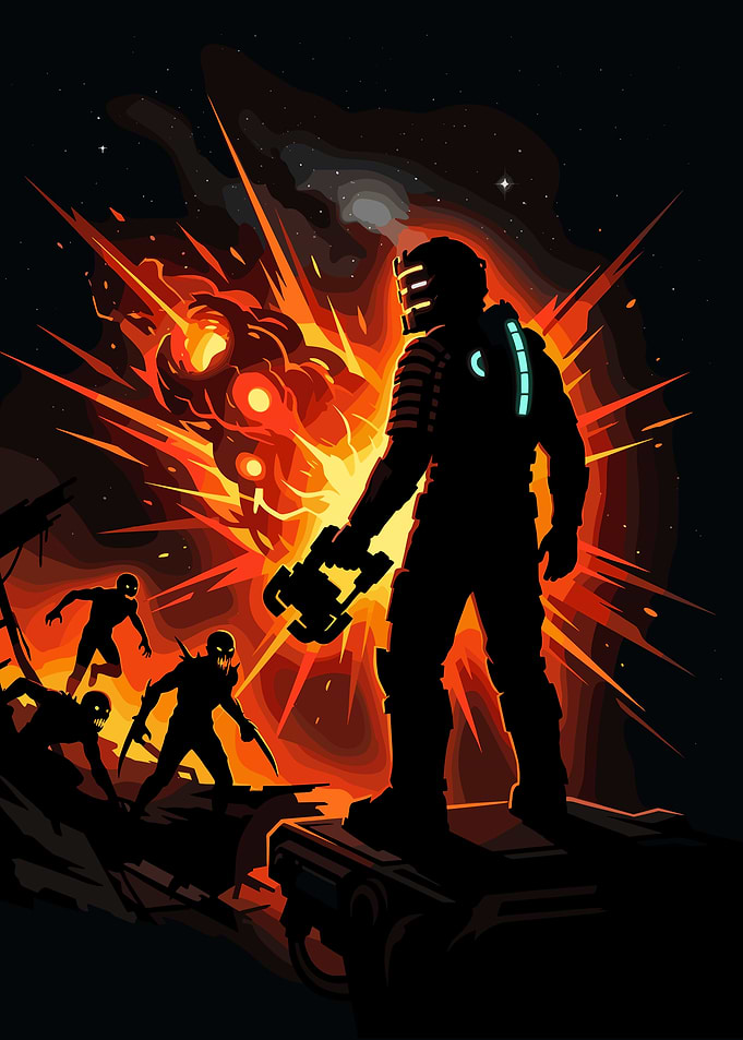 Dead Space Isaac Clarke in Explosion