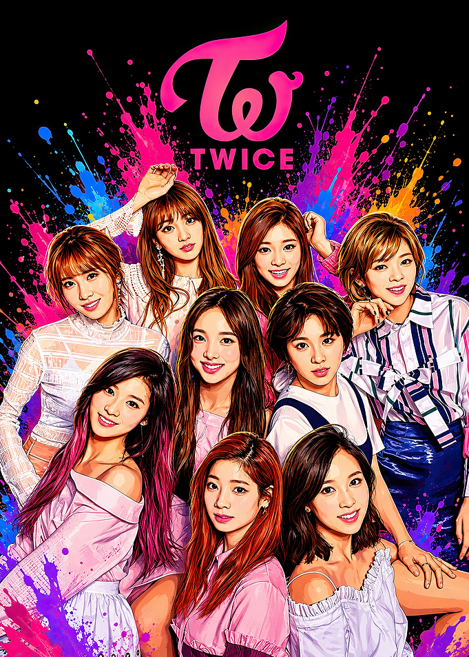 TWICE K-Pop Group Poster