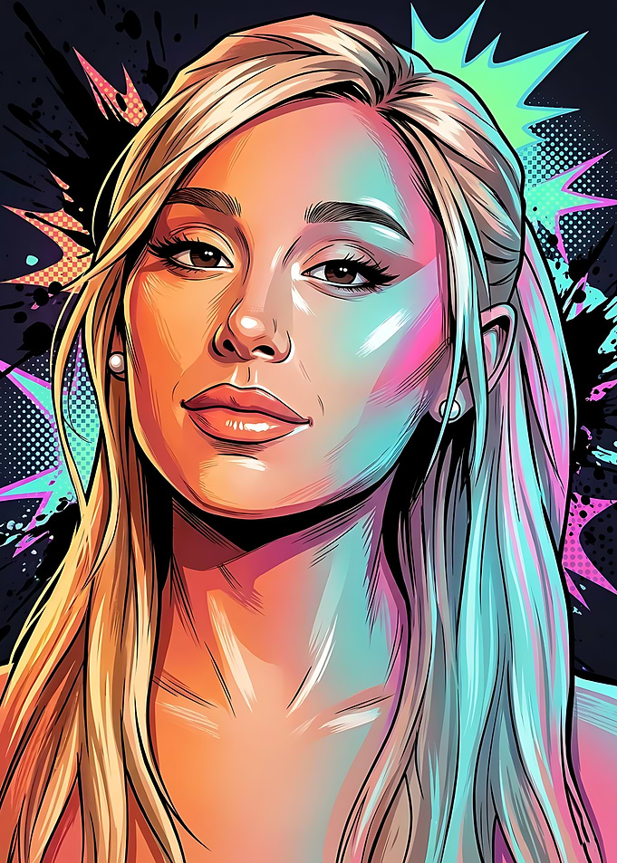 Ariana Grande's Pop Art Portrait