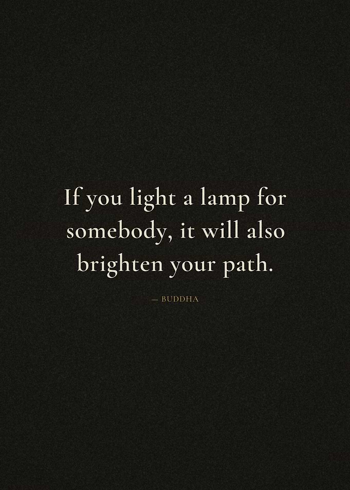 Buddha quote about lighting a lamp